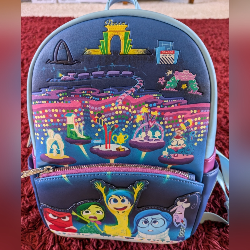 Loungefly Disney Inside Out Control Panel Glow Mini Backpack Imagination world